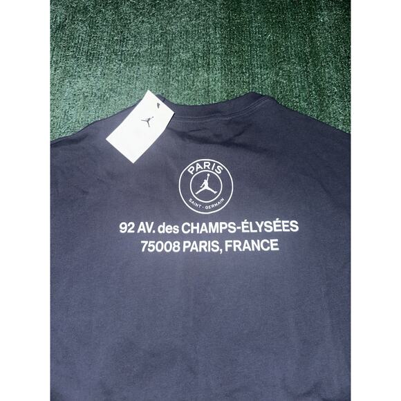 Men's S Nike Jordan PSG Paris Saint Germain Shirt Soccer Black Tiger FV7734-045 - Picture 5 of 7